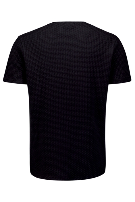 NO-EXCESS t-shirt crewneck relief jacquard bl